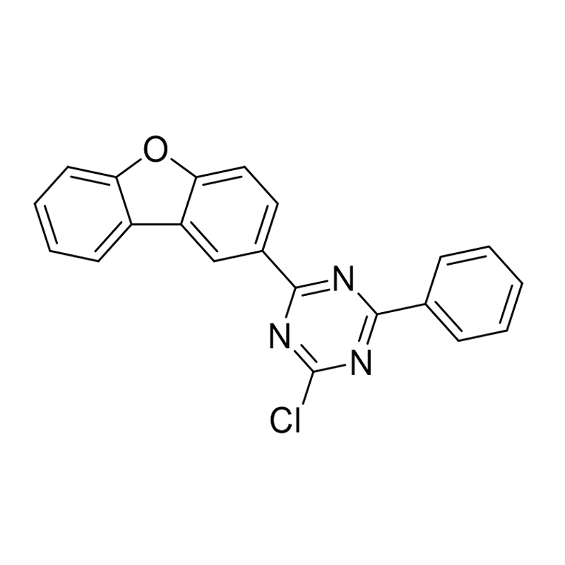 2-klor-4-(dibenzo[b,d]furan-2-yl)-6-fenyl-1,3,5-triazin